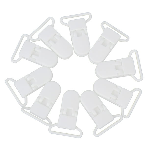 10pcs Plastic KAM Paci Pacifier Suspender Dummy Clips Craft Badge Holders